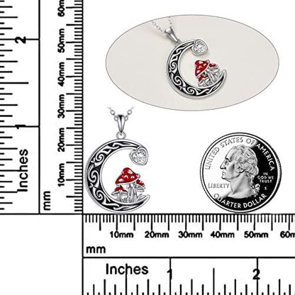 Mystic Mushroom Crescent Necklace