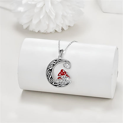 Mystic Mushroom Crescent Necklace