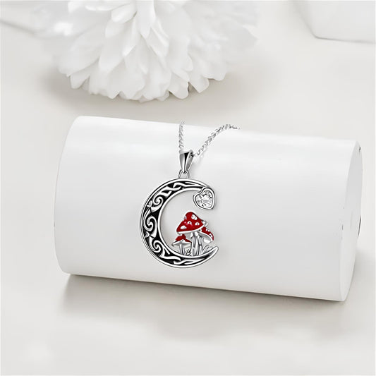 Mystic Mushroom Crescent Necklace
