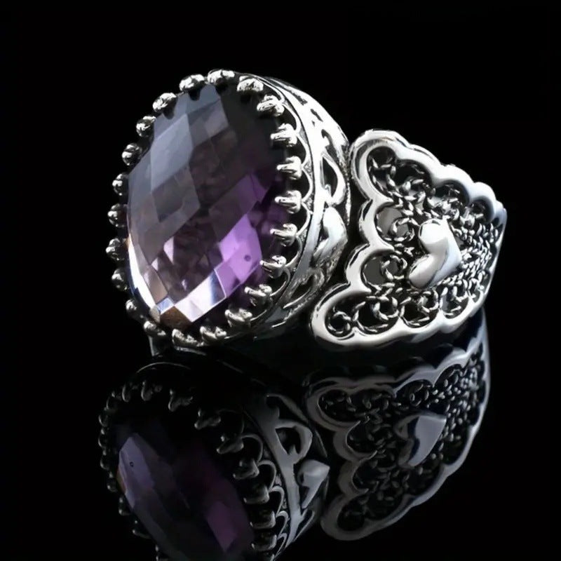 Amethyst Crown of Love Ring