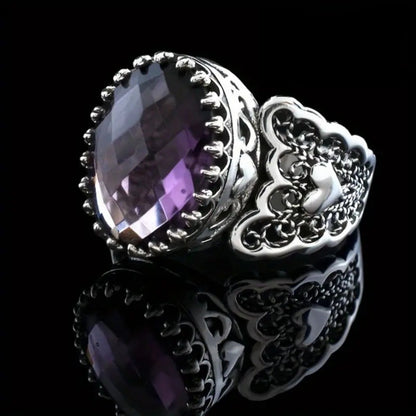 Amethyst Crown of Love Ring