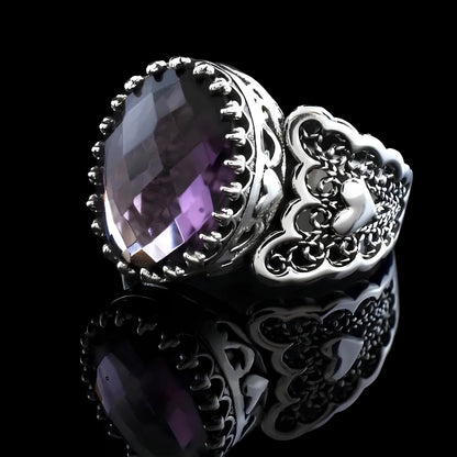 Amethyst Crown of Love Ring