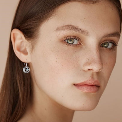 Lunar Wolf Pentacle Earrings