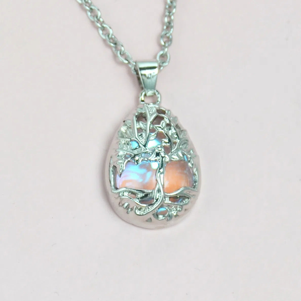 Tree of Life Moon Drop Necklace