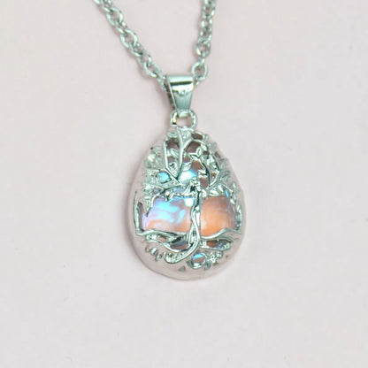 Tree of Life Moon Drop Necklace