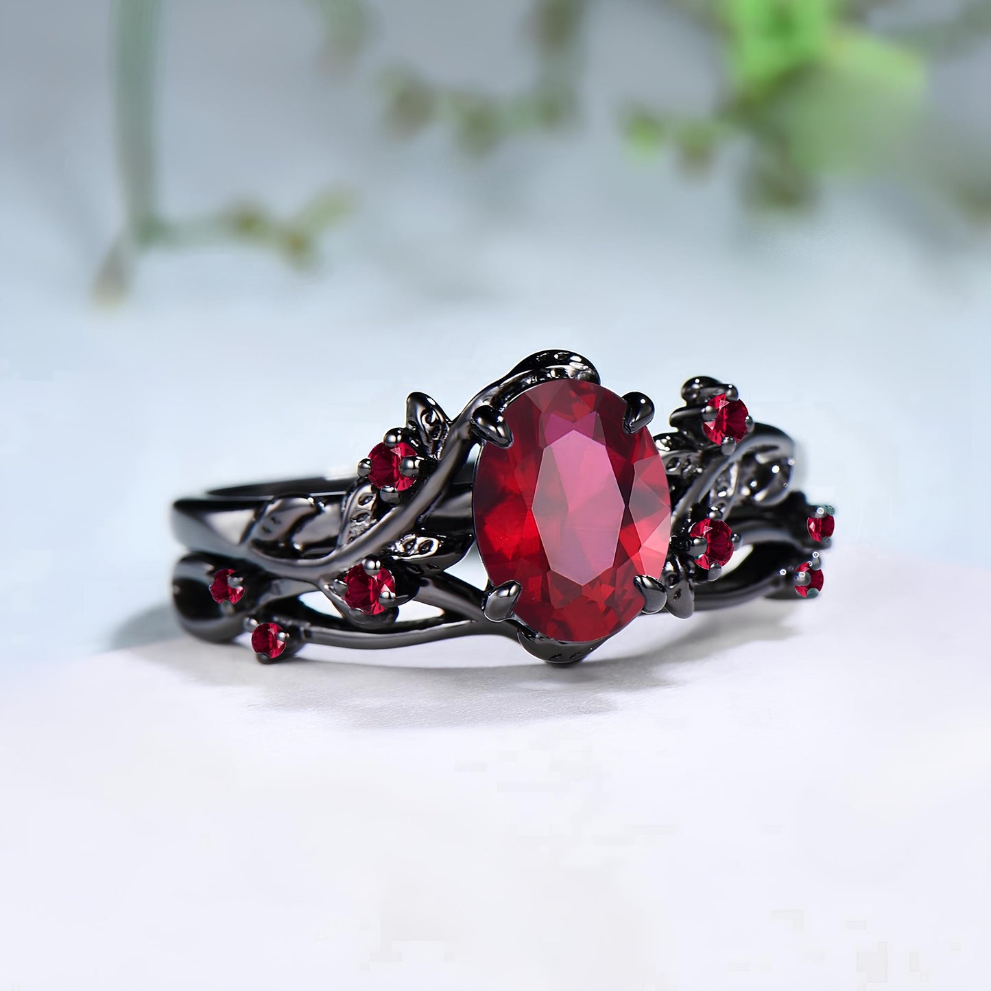 Scarlet Thorn Empress Ring