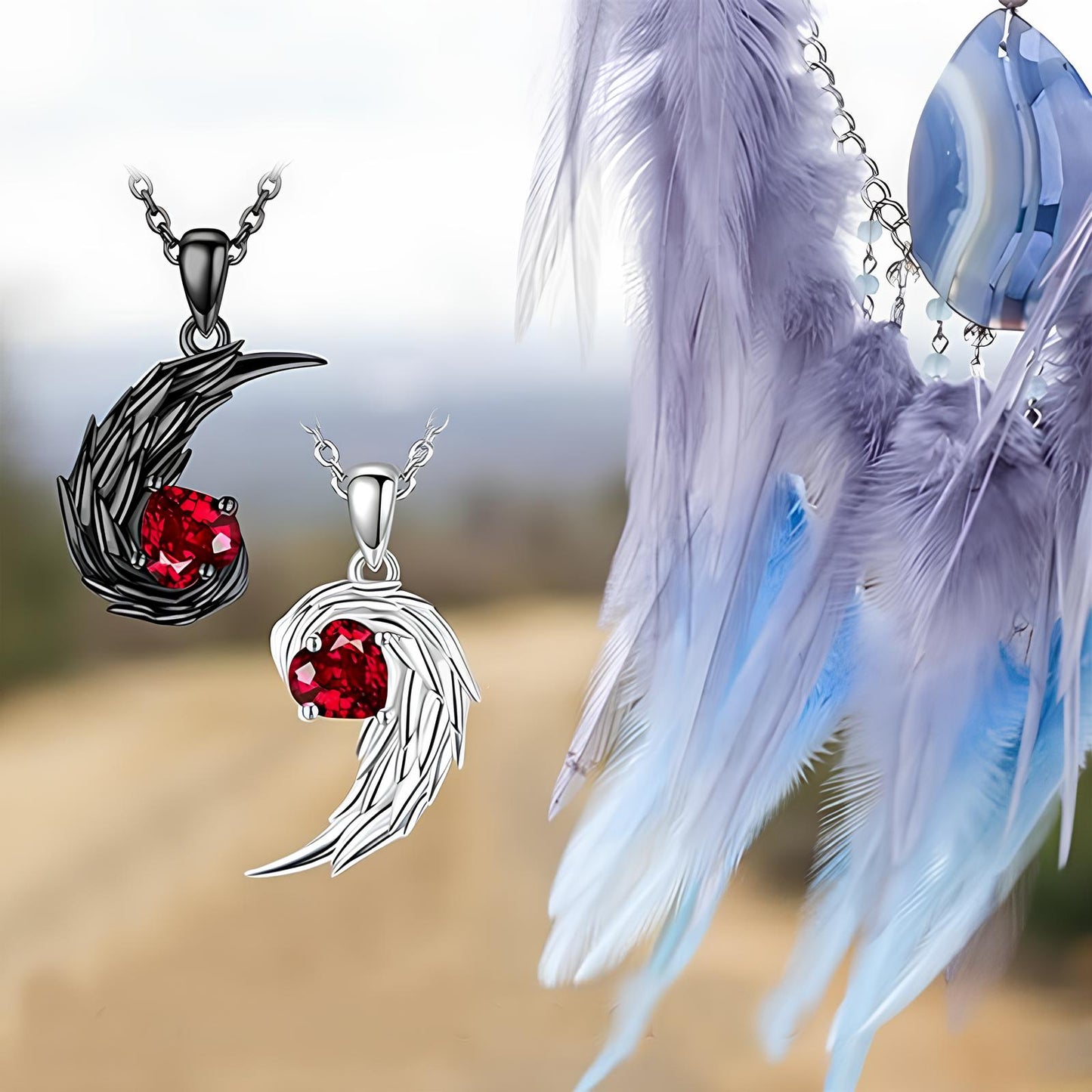 Winged Bond of Lovers Necklace