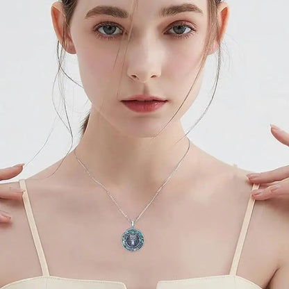 Celestial Wolf Compass Necklace