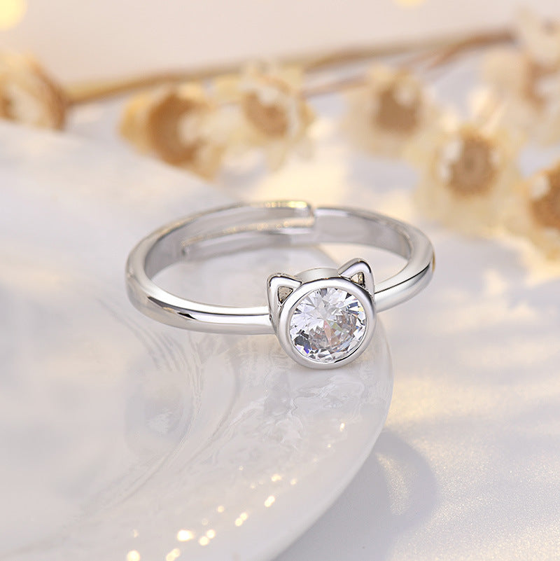 Mystic Catlight Solitaire Ring