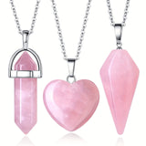 3pc Rose Quartz Necklace