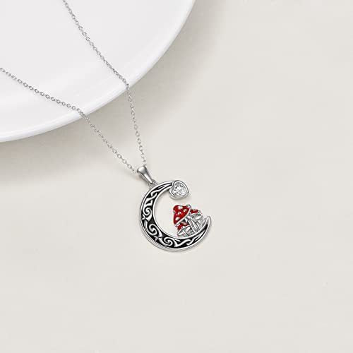 Mystic Mushroom Crescent Necklace
