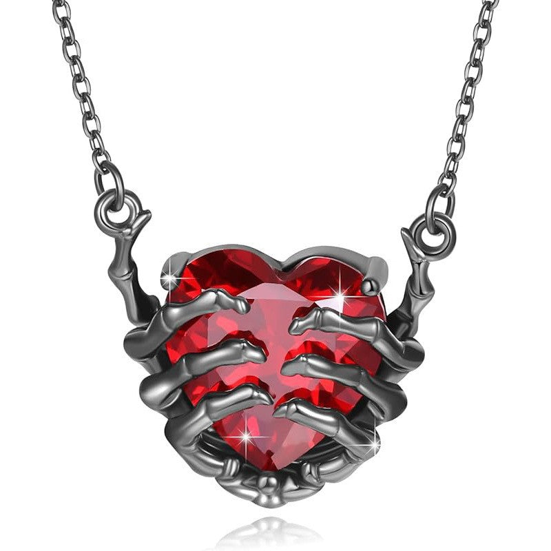 Crimson Heart Gothic Necklace