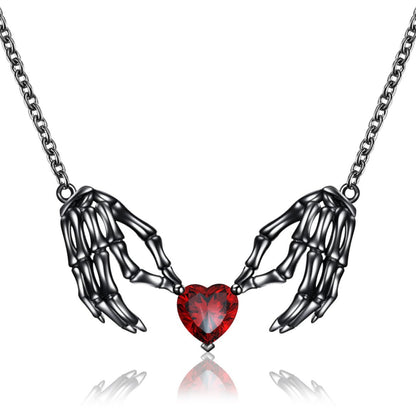 Crimson Heart Gothic Necklace