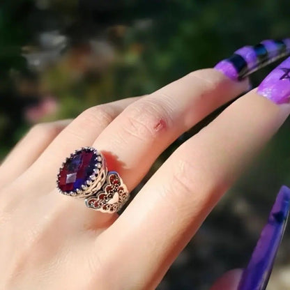 Amethyst Crown of Love Ring