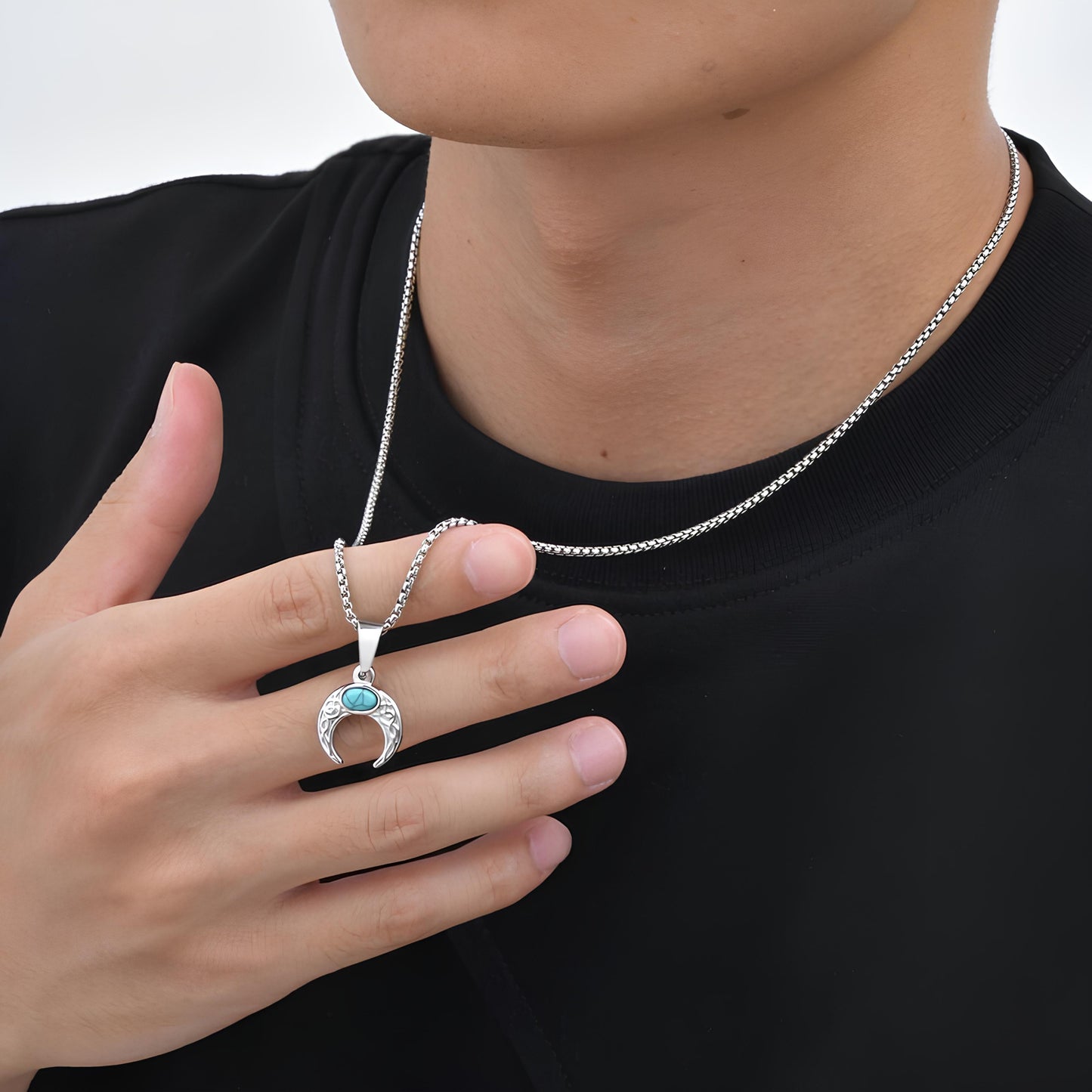Sacred Turquoise Lunar Necklace