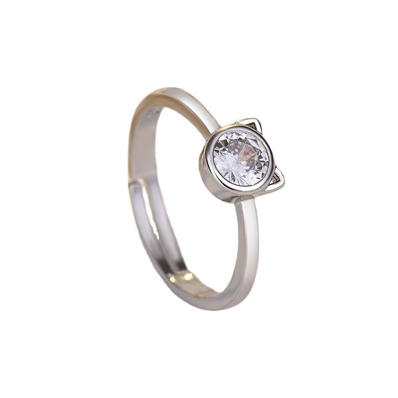 Mystic Catlight Solitaire Ring