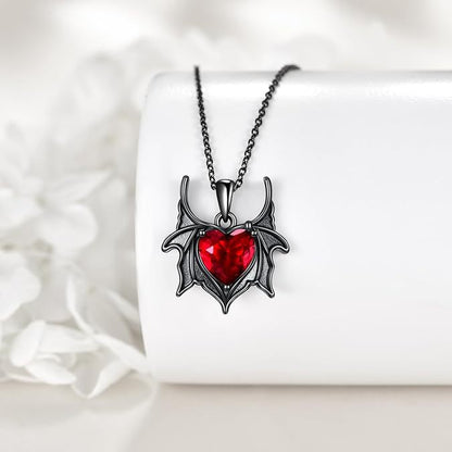 Batwing Crimson Love Necklace