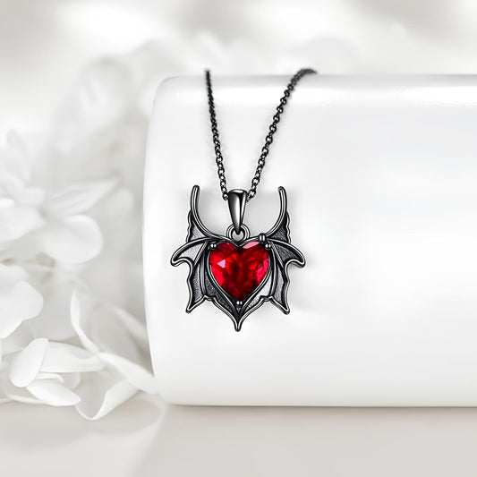 Batwing Crimson Love Necklace