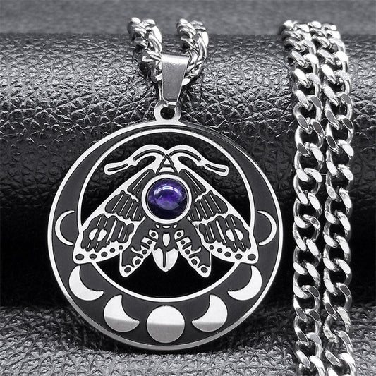 Lunar Moth of Transformation Necklace