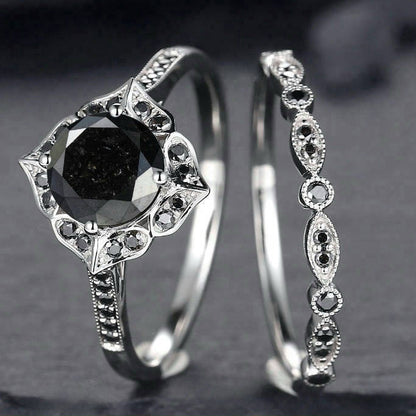 Obsidian Glow Ring Set