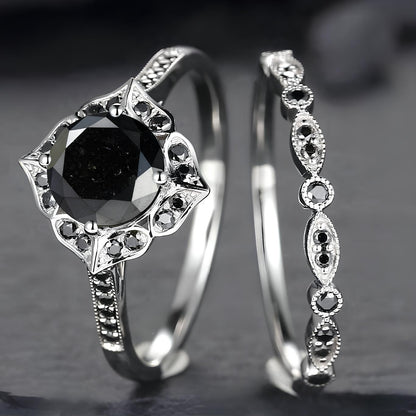 Obsidian Glow Ring Set