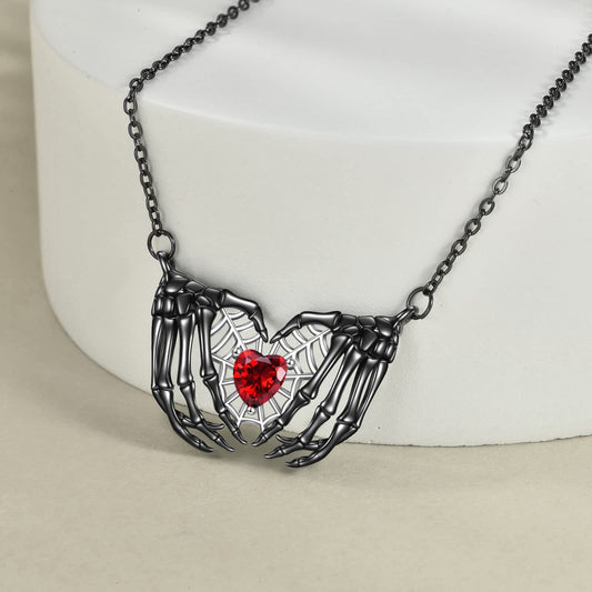 Crimson Heart Gothic Necklace