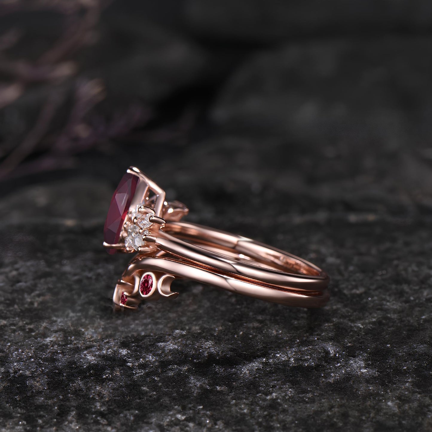 Crimson Moonrise Witch’s Ring