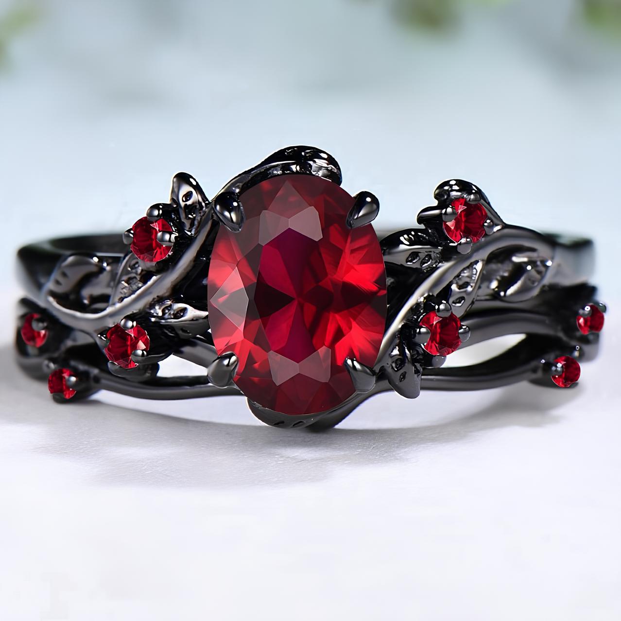 Scarlet Thorn Empress Ring