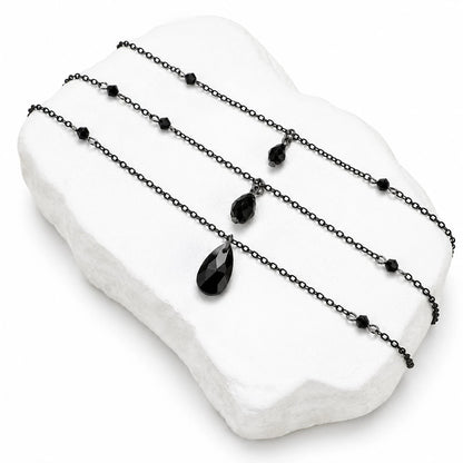 Obsidian Dusk Witch Necklace Set