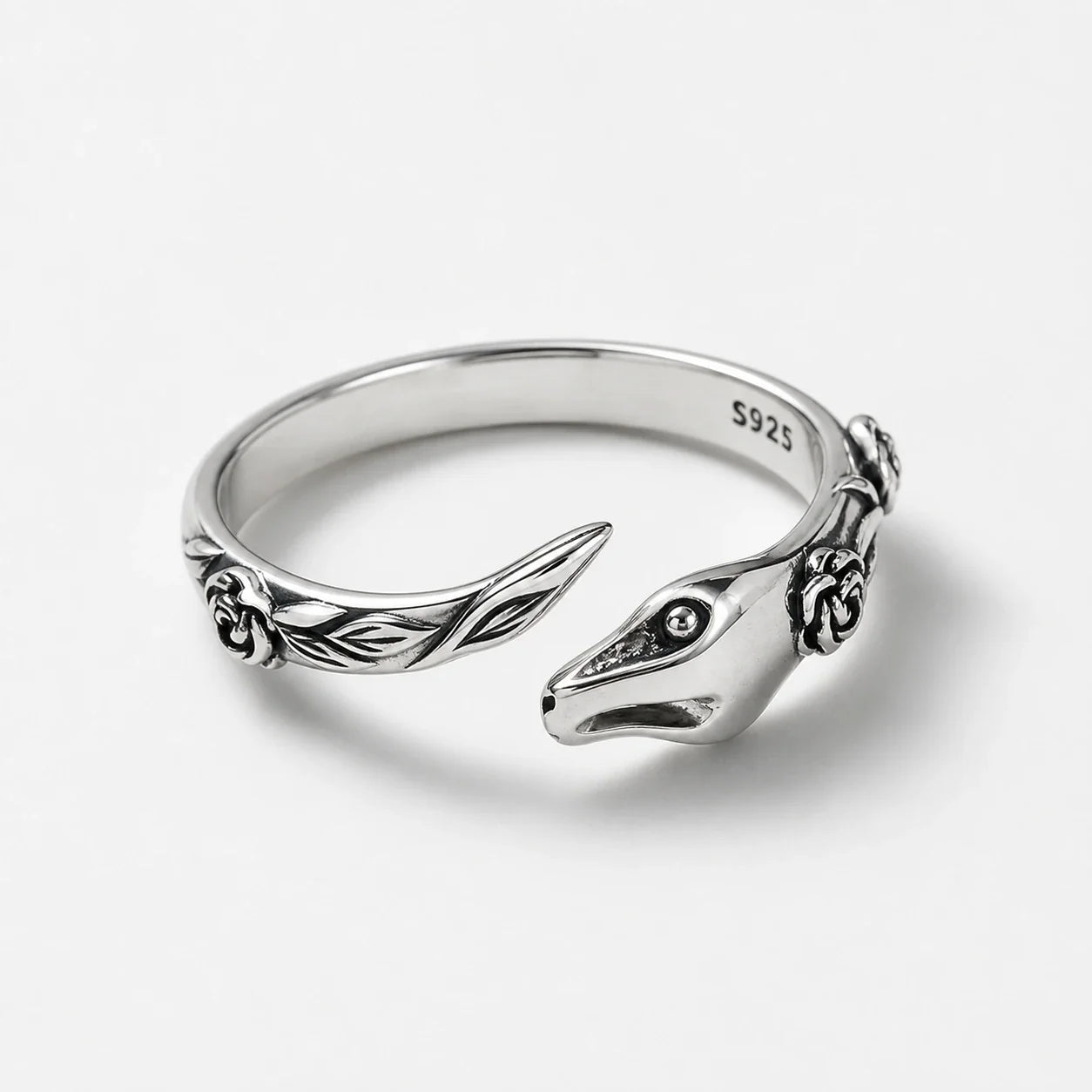 Ouroboros Rose Power Ring studio product photo