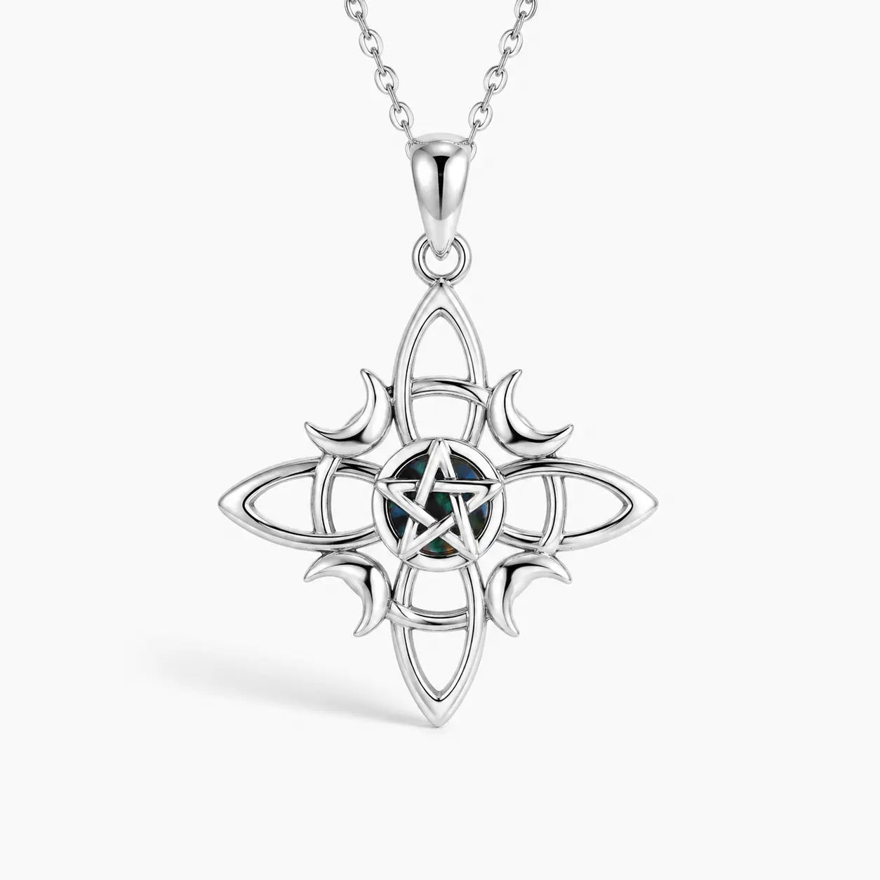 Pentacle Witches Knot protection Necklace