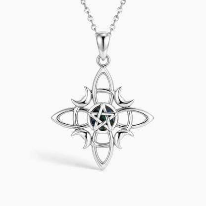 Pentacle Witches Knot protection Necklace