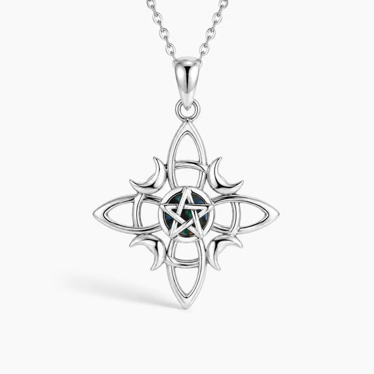 Pentacle Witches Knot protection Necklace
