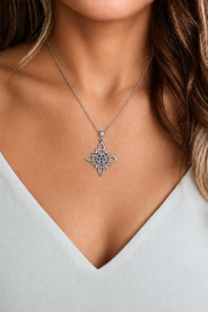 Pentacle Witches Knot protection Necklace