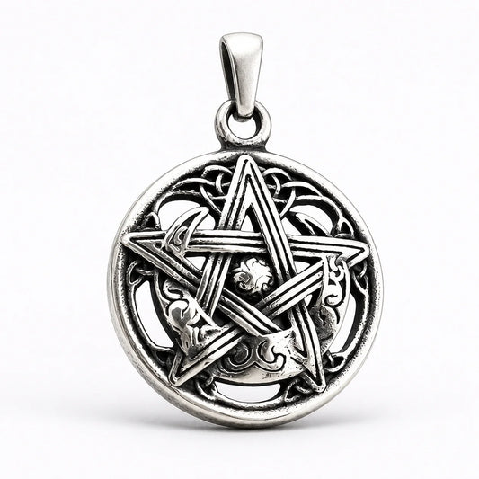 Pentacle Celtic Knot Pendant studio product photo