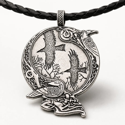 Raven Celtic Knot Necklace studio product photo