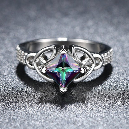 Rainbow Fire Topaz Ring