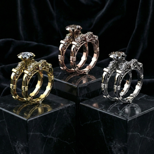 Royal Bond Crystal Ring Set
