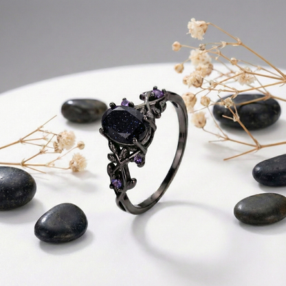 Starlit Void Crystal Ring