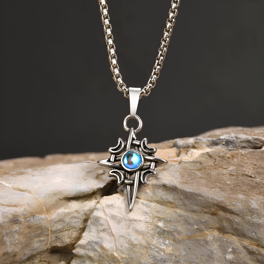 Celestial Cross of the Moons Necklace