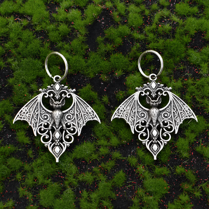 Gothic Bat Guardian Earrings