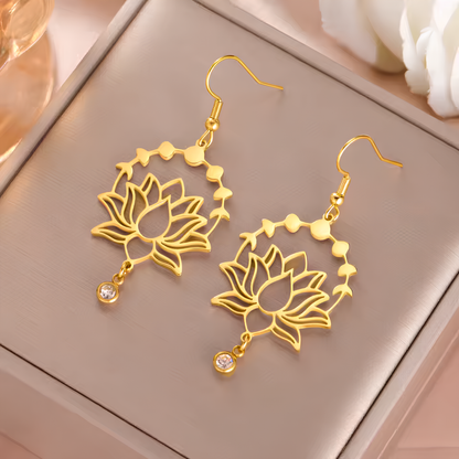 Lotus Radiance Bloom Earrings