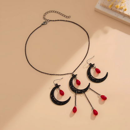 Sacred Gothic Blood Moon Crescent Set