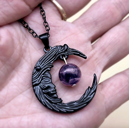 Amethyst Moonshadow Charm