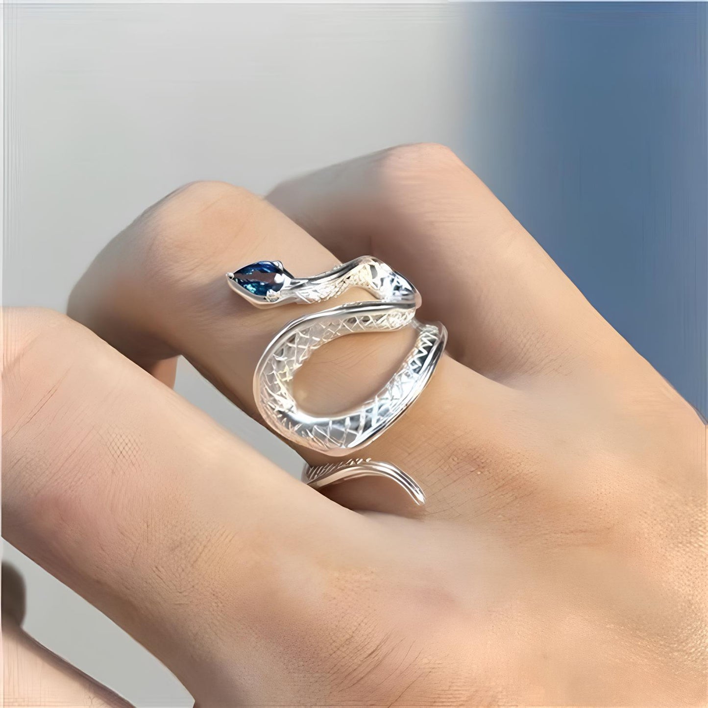 Serpent of Wisdom Transformation Topaz Ring