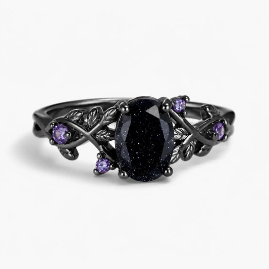 Starlit Void Crystal Ring