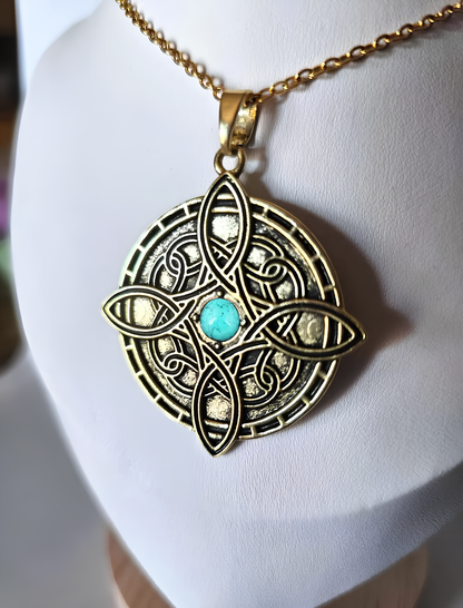 Turquoise Witch’s Knot Necklace
