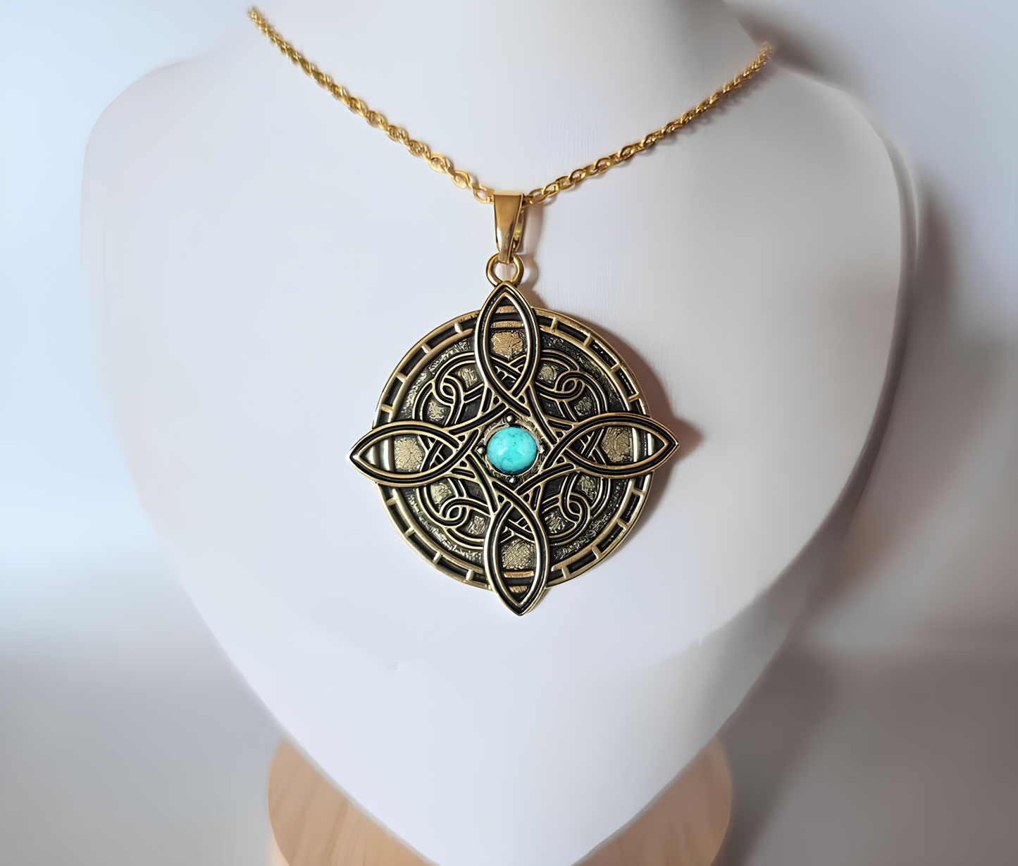 Turquoise Witch’s Knot Necklace