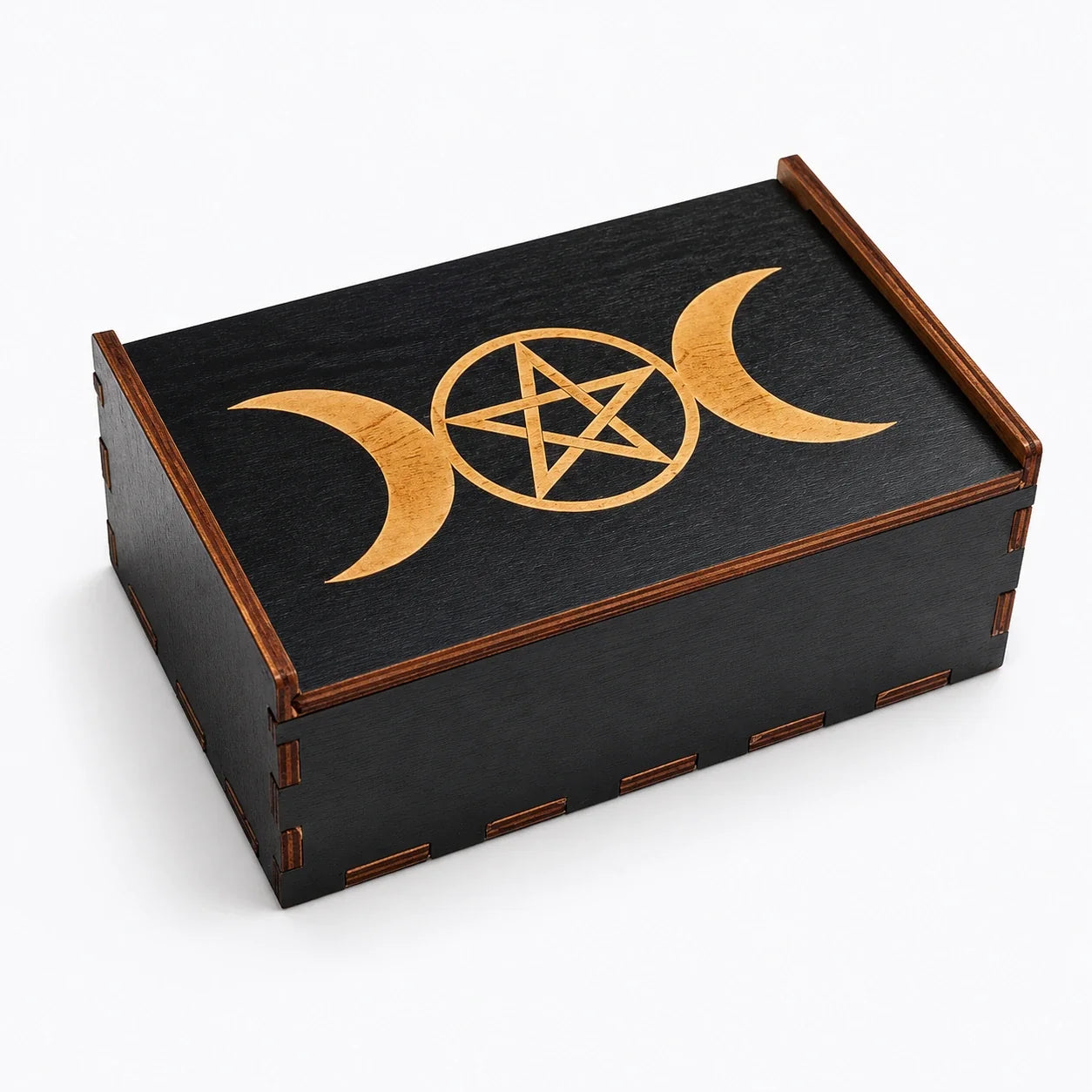 Triple Goddess Tarot Wooden Box studio product photo