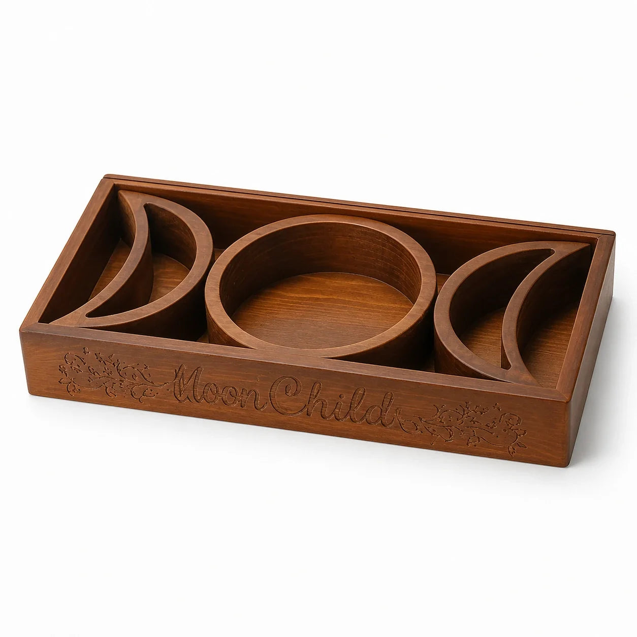 Triple Moon Crystal Holder Box studio product photo